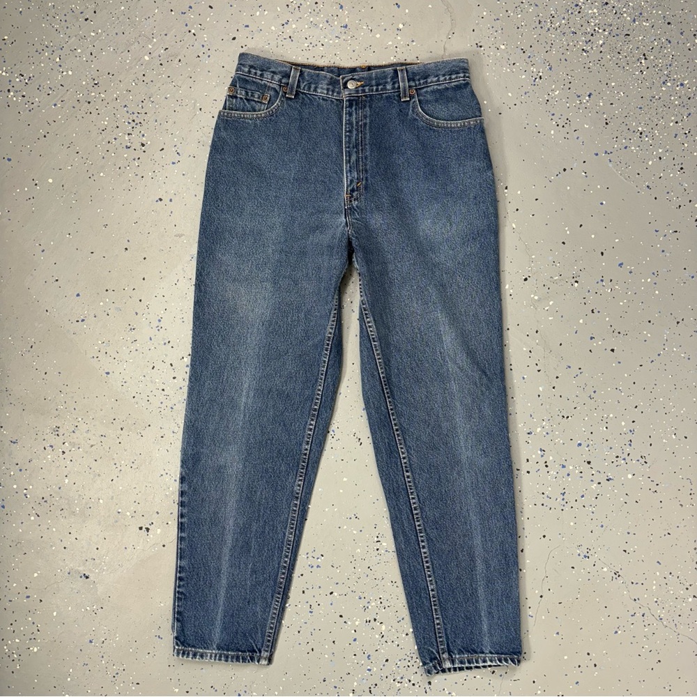Vintage 90s Levi's 550 Relaxed Fit Tapered Leg Jeans Distressed Made In USA 14